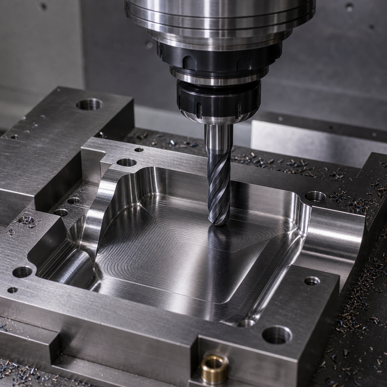 Hard milling hardened steel with carbide ball nose end mill